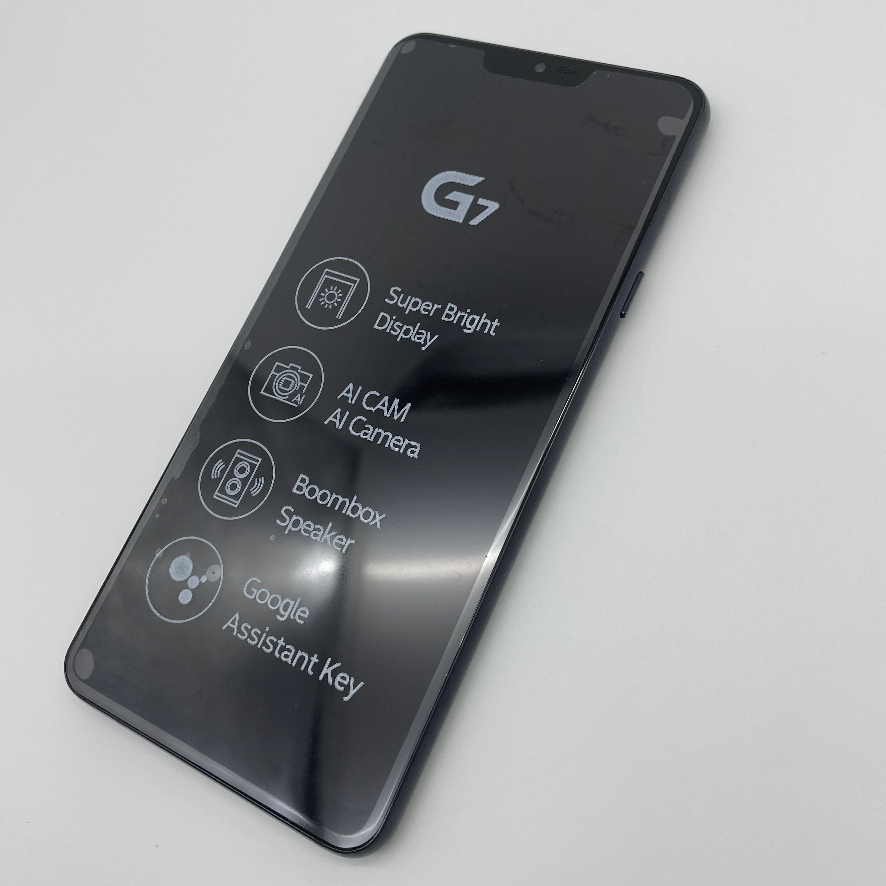 مفتوح الأصلي LG G7 ThinQ 64GB 4GB RAM، 128GB 6GB RAM بصمة الإصبع واي فاي 6.1 بوصة 16MP أندرويد