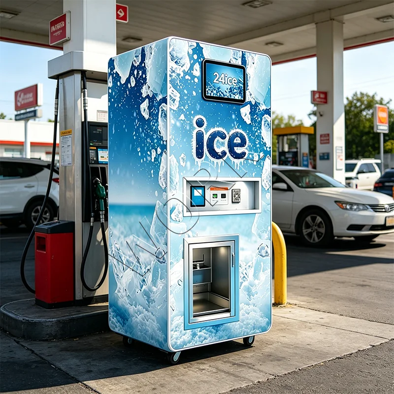 Cross Border Commercial 100KG Fully Automatic Water Treatment sealed Packaging Ice Making and Selling Machine