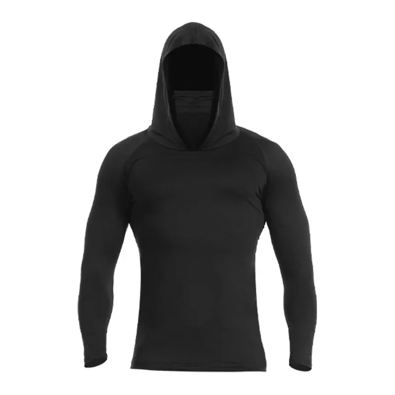 GELITAYIN Solid Mask Hoodies Shirts Suitable For Fishing Hunting Climbing Anti-UV Sun Protection High Elasticity Mesh Breathable