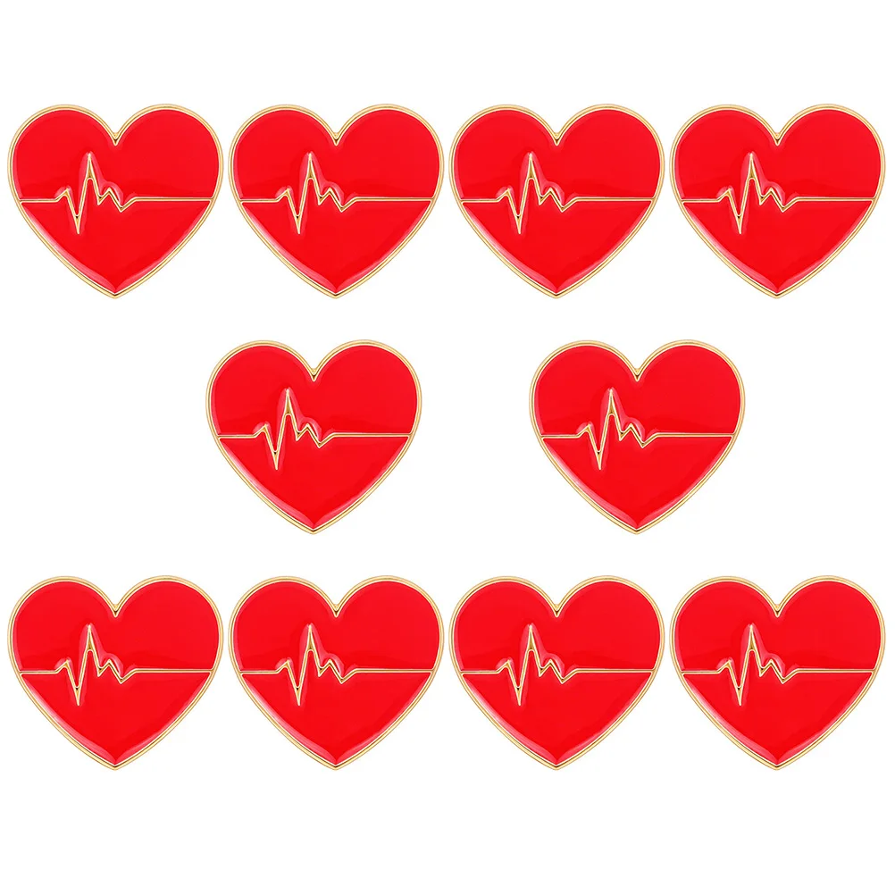 

Alloy Brooch Heart Shape Fashion Durable Lightweight Cute Set Gift Year Round Kids Adults Decor Badge Clothes Corsage