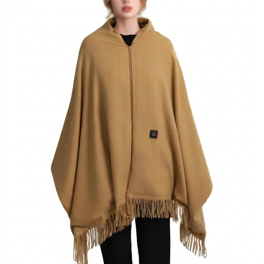 Women Heated Shawl Wrap 8 Pads USB Portable Winter Warm Scarf Electric Heating Blanket For Outdoor Camping Hiking & Fishing