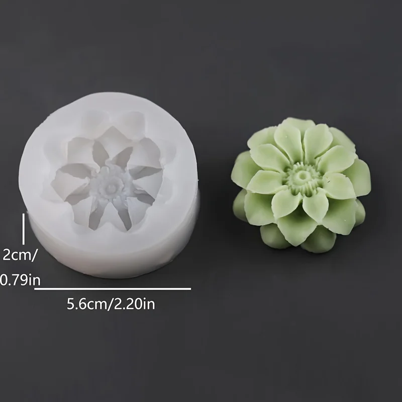 1 piece, baking flower mold creative orange petal carnation flip sugar cake aromatherapy candle small flower silicone mold