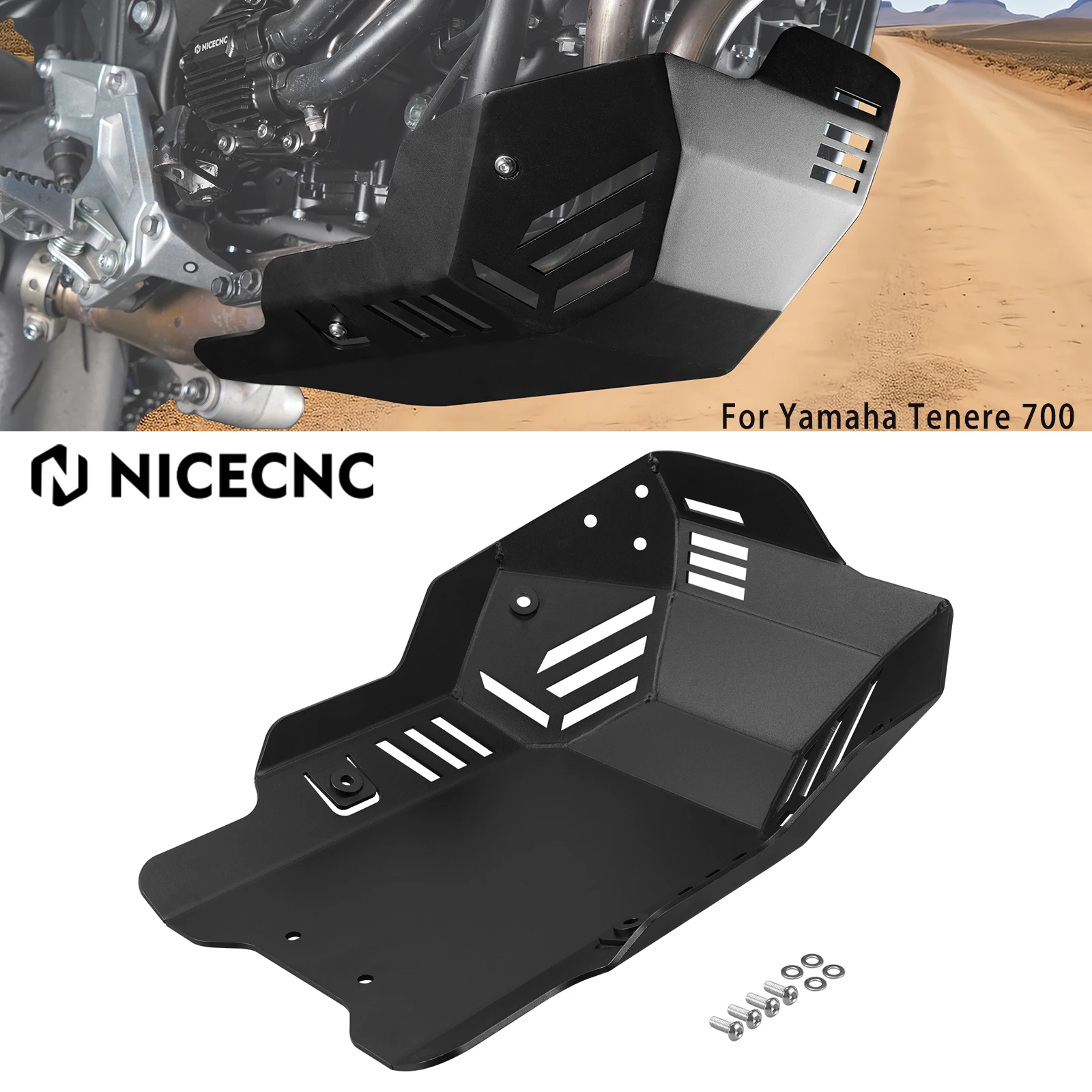 

NICECNC Skid Plate Engine Chassis Protector For Yamaha Tenere 700 2019-2021 XTZ07 T700 Tenere 700 Rally Edition 2020-2021
