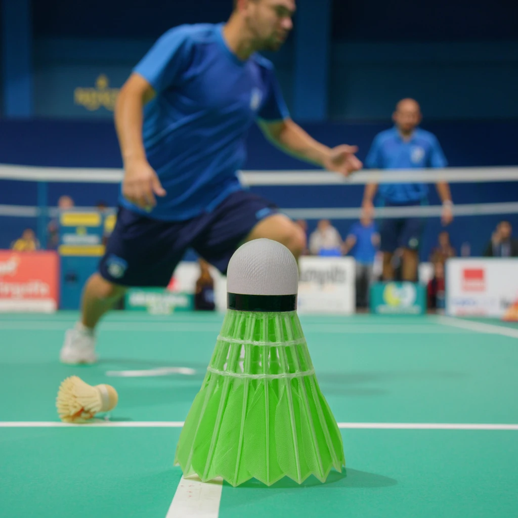Volantes de bádminton de nailon personalizados para torneos, con plumas de pato y ganso, base de corcho de velocidad 74/79, duraderos para competiciones deportivas.