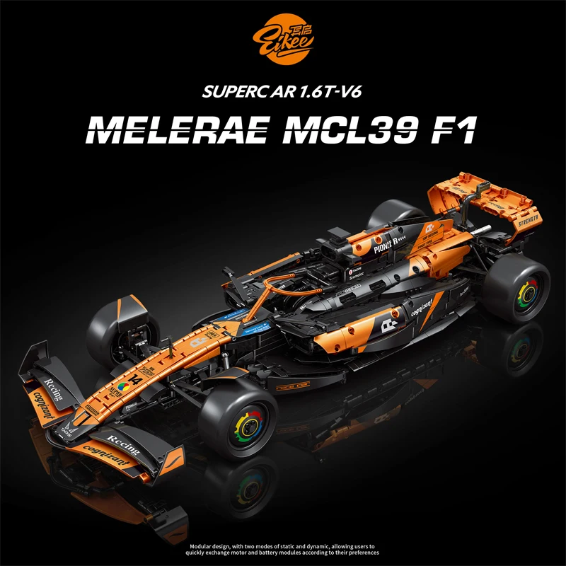 

New Y18012 2055pcs MOC Technical RC Sports Car MELERAE MCL39 Building Blocks Bricks Assembling Model Toys for Children Gift Set