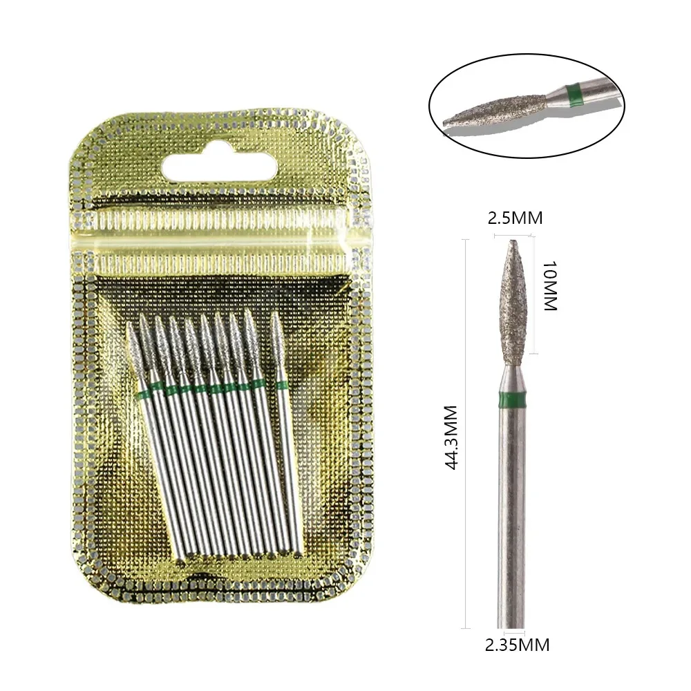 10 stks Diamant Frees Nail Boren Set Voor Manicure Accessoire Pedicure Elektrische Machine Nail Bit Brush Burr Gereedschap