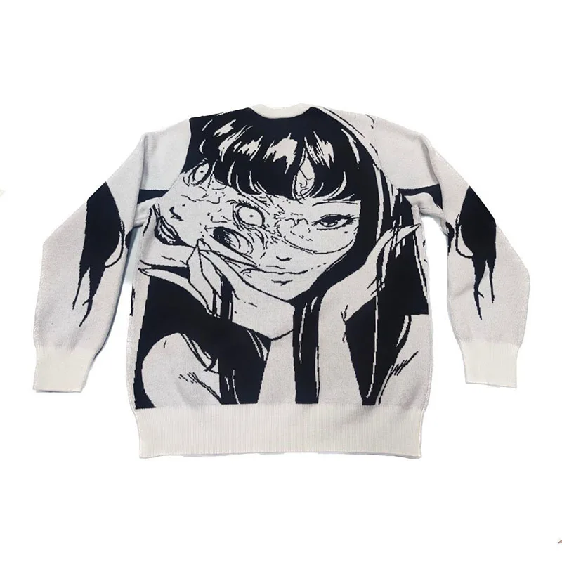 Cross border fashion brand sweaters for men and women, autumn and winter round neck anime characters, couples, loose knit sweate