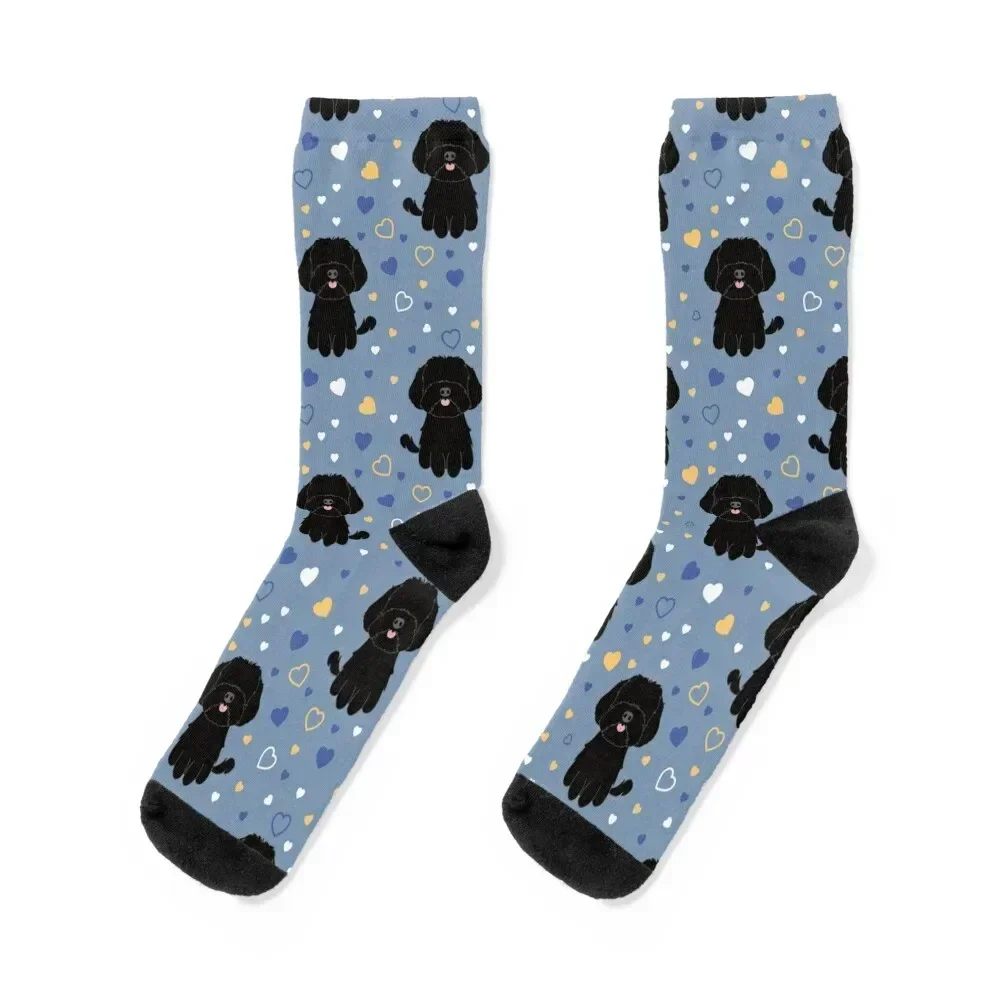 

LOVE Black Maltipoo Moodle Dog Socks golf basketball new in's kawaii Socks Men's Women's