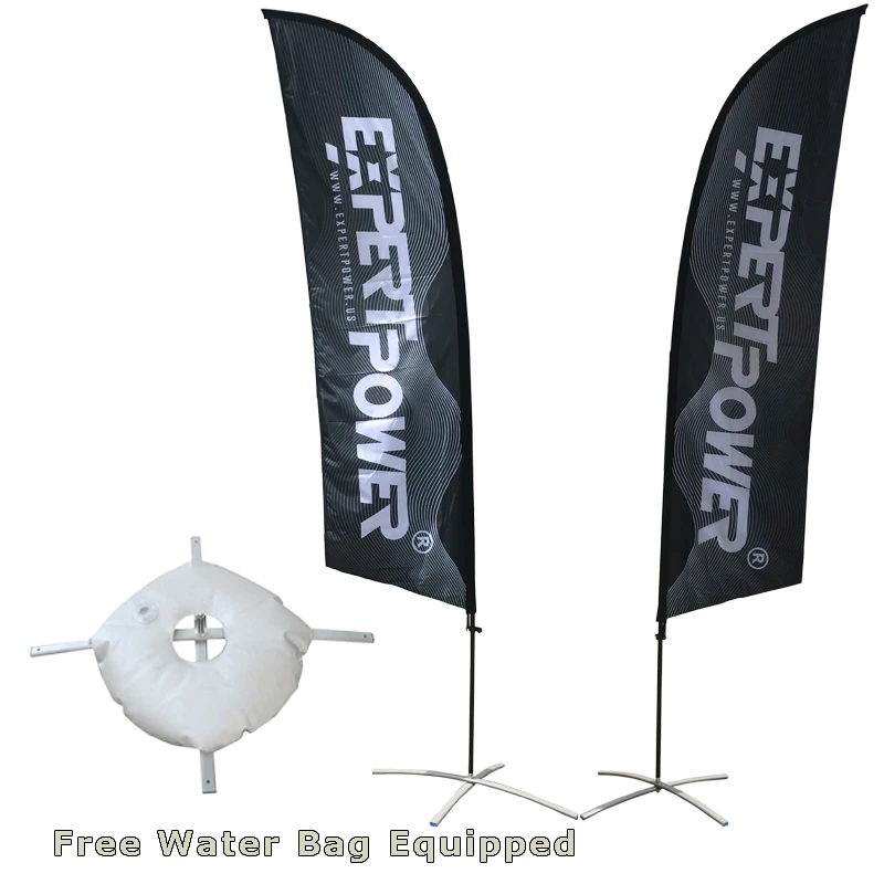 Flag Banners For Outdoor Event Advertising Use Customized Feather Flags Two Sides Double Printing Beach Flags Business Promotion