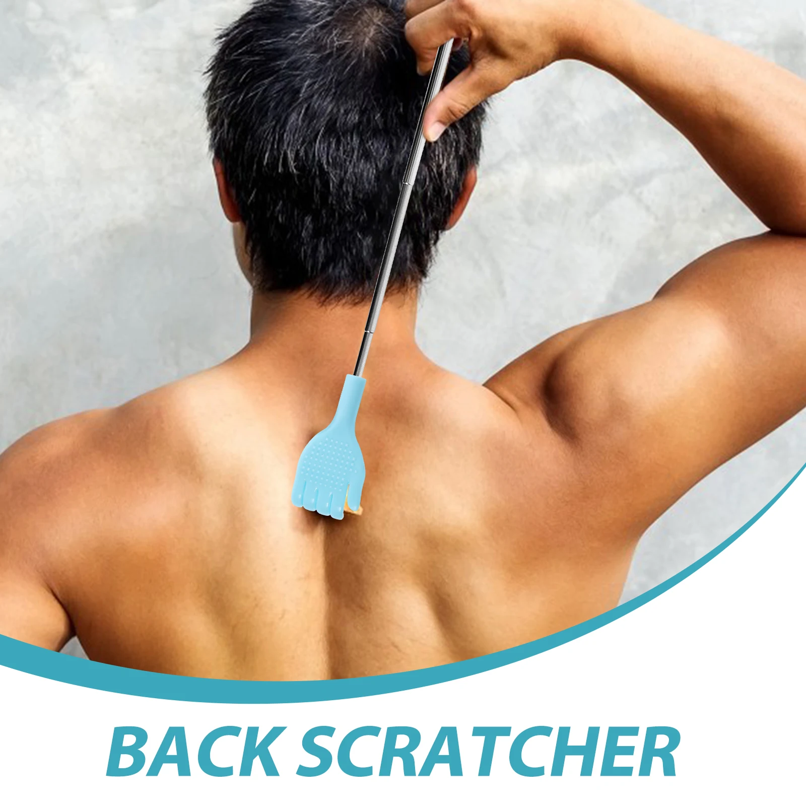 

Back Scratcher Stainless Steel Body Scratching Massage Tool Convenient Durable Anti Itch Massager for Family Adult Use