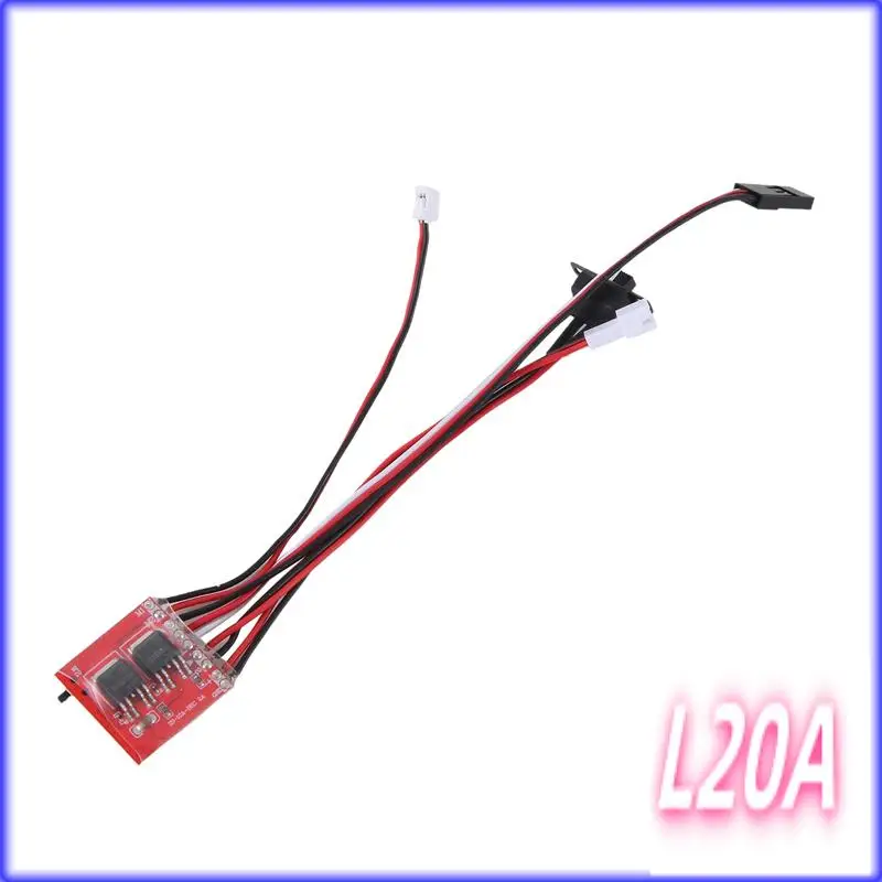 Contrôleur de vitesse de moteur de brosse Yd-RC ESC 20A avec frein pour réservoir de bateau de voiture RC 1/24 RC chenille axiale SCX24 AXI90081 AXI00001