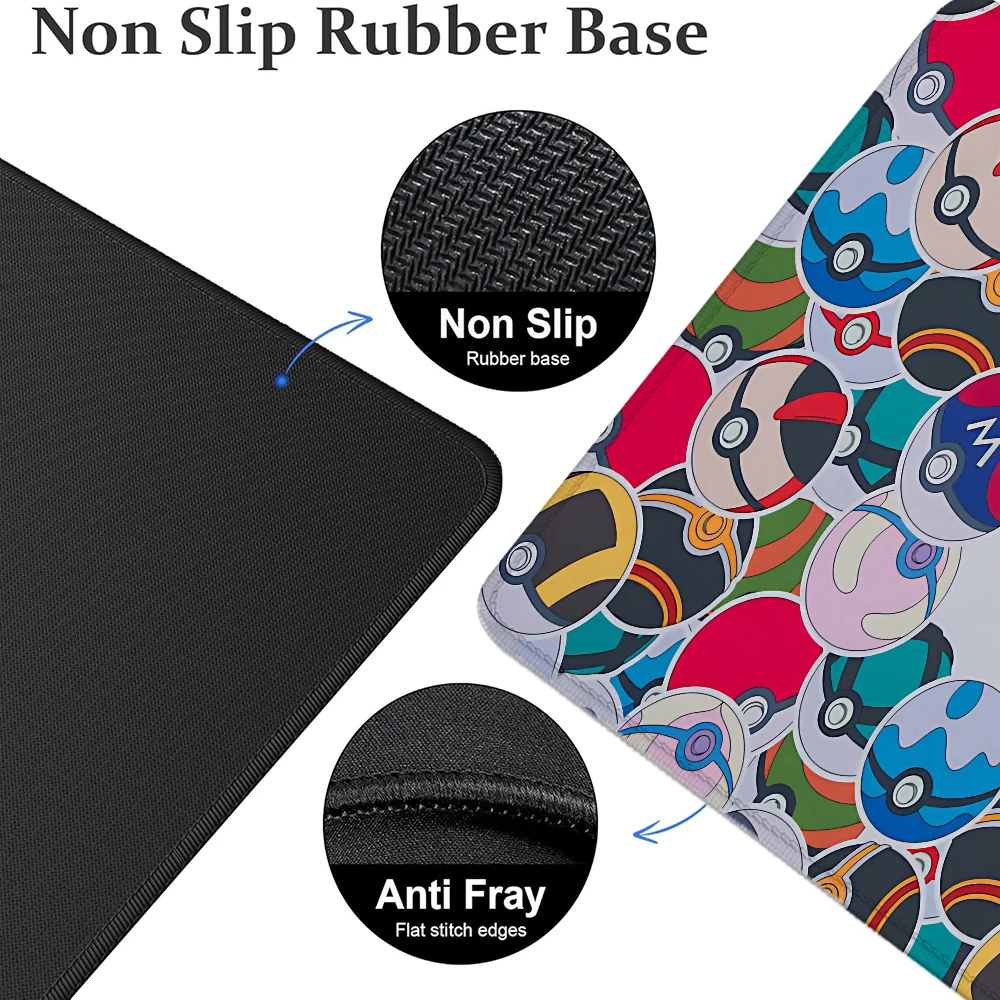 Pokemon Gaming Keyboard Pad Mousepad Gamer Rubber Mat Wireless Mouse for Computer Accessories Deskmat Mausepad Table Pads Mats