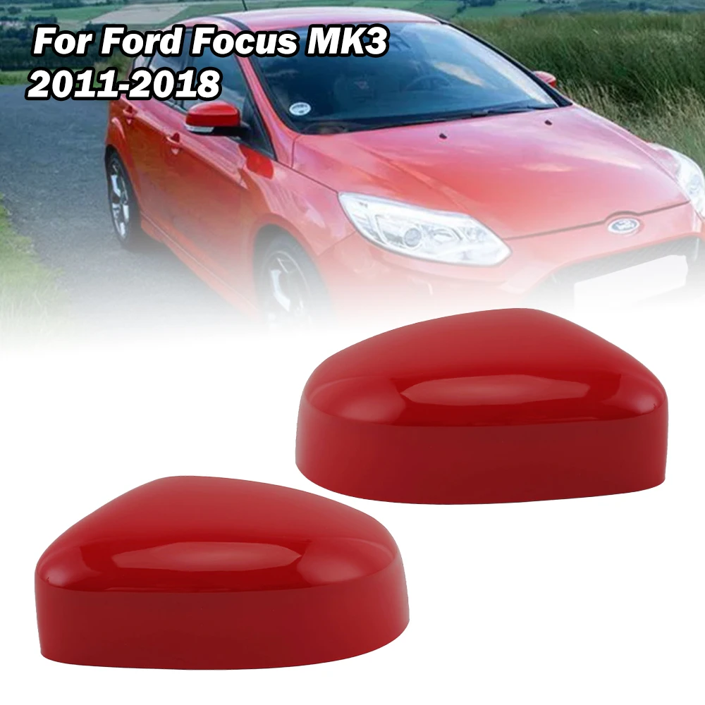 

Side Rearview Mirror Covers Race Red For Ford Focus MK2 2009~2011 For MK3 2011~2018 For Mondeo MK4 2010~2014 Exterior Parts Car