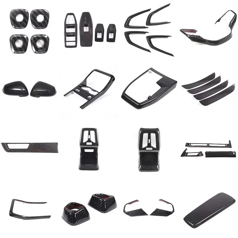 For BMW X1 U11 2023 2024 ABS Car Central Control Dashboard Navigation Panel Sticker Full Set Interior Decoration Trim Kit LHD