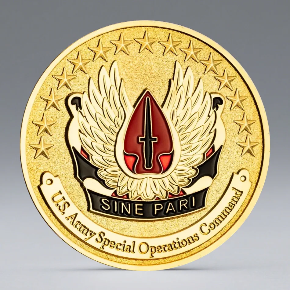 U.S.Army Airborne Challenge Coins Special Operations Golden Plated Collectibles Coin Home Decoration