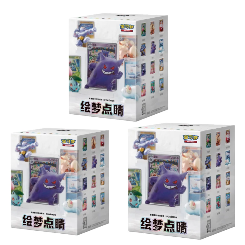 In Voorraad Nieuwe Echte PokéMon Ptcg 151 Booster Met Figuren Blind Box Set Speelgoed Chinese Spelkaarten Collectible Model Verjaardagscadeau