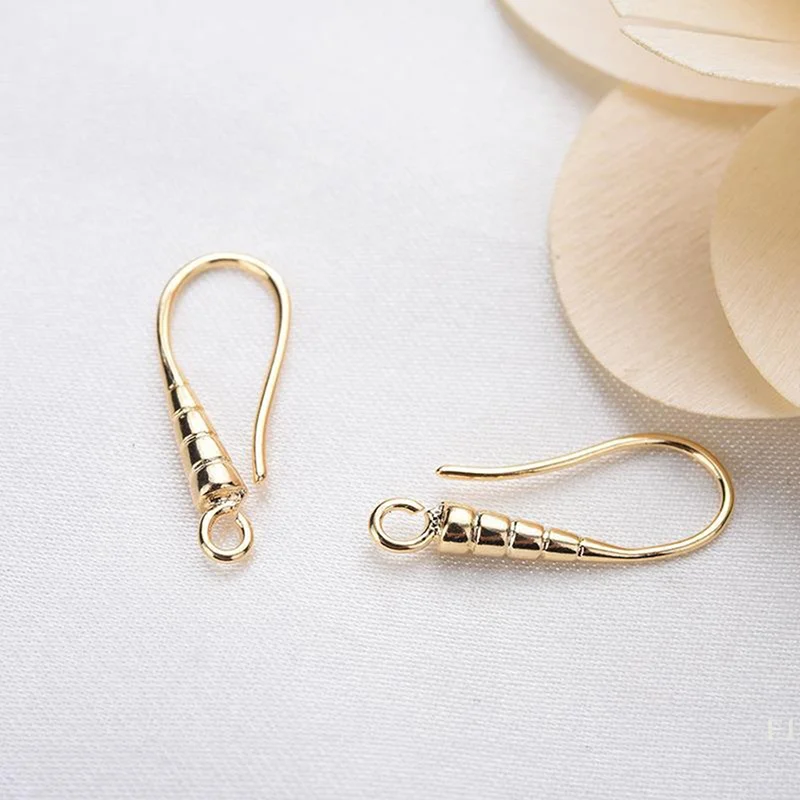 

[YU]20PCS Jewelry Making Findings 18K GOLD Plated Carved Earring French Hook