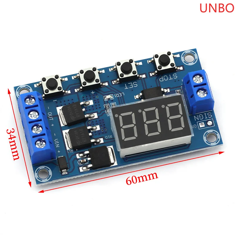 DC5-36V Dual MOS LED Digital Time Delay Relay Trigger Cycle Timer Delay Switch Circuit Board Timing Control Module DIY