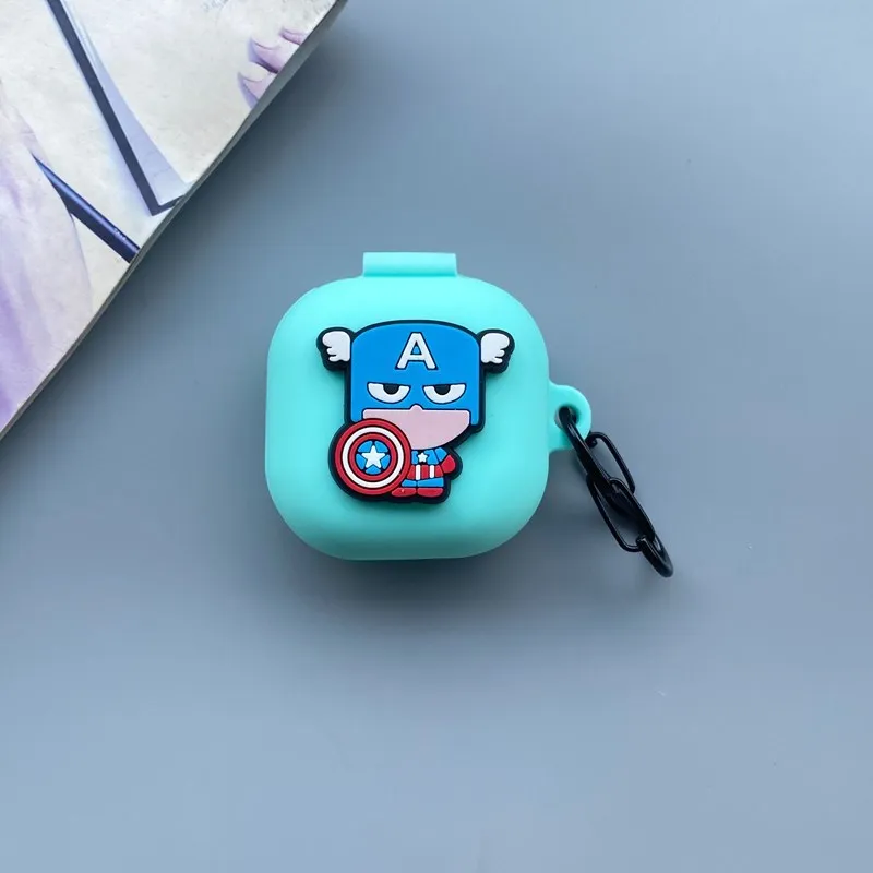 Adecuado para Samsung Galaxy Buds2/live/pro auriculares inalámbricos Bluetooth funda protectora de silicona de dibujos animados carcasa suave