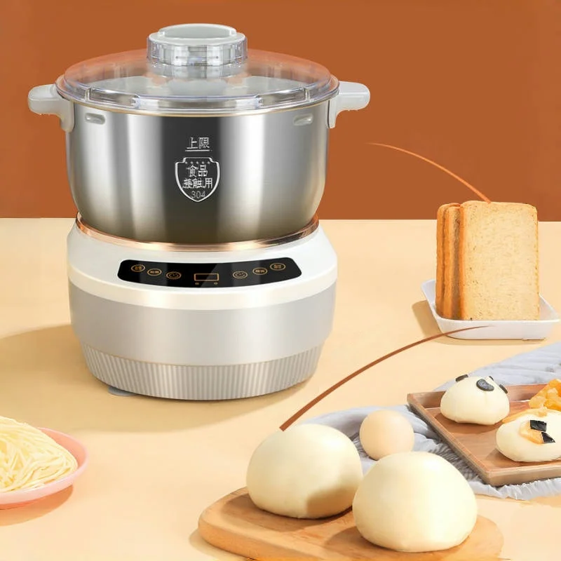 Vollautomatischer Teigmischer für den Haushalt, intelligente Teigknetmaschine, Teigmischer und Kochmaschine aus Edelstahl