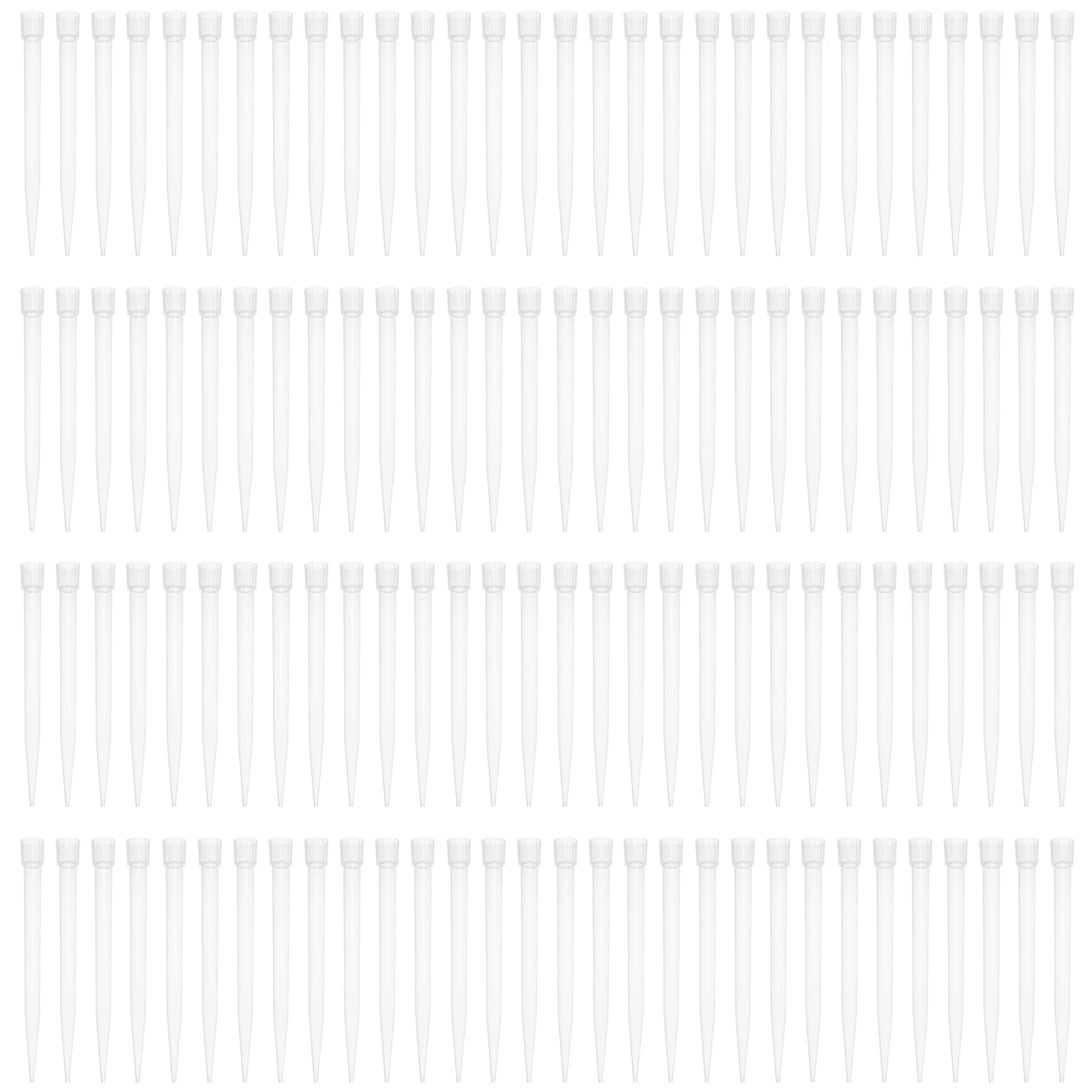 

300Pcs Transparent Pipette Tips PP Material Cone Shape Accurate Small Volume Liquid Transfer Lab Storage Pipette Tips