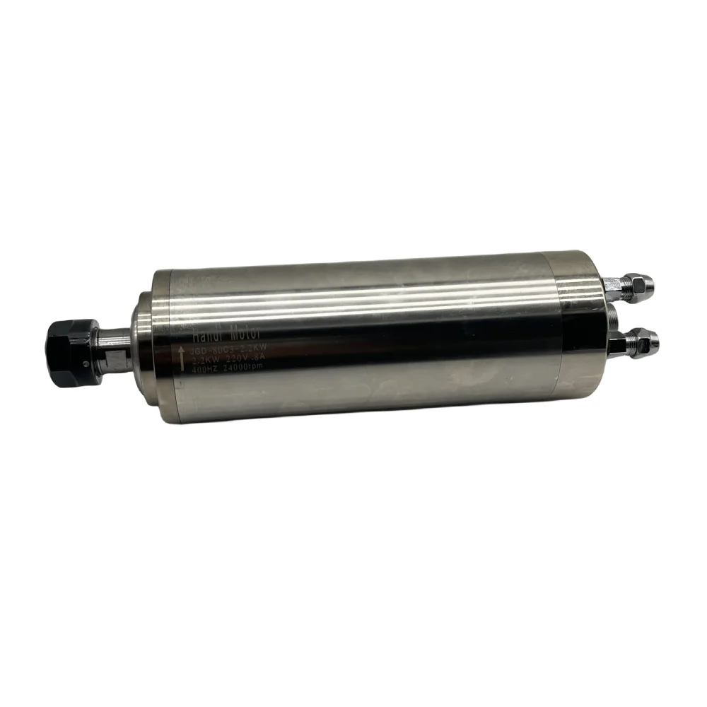 JGD-80C3-2.2KW Motore mandrino CNC ad alta velocità 80MM 2.2KW ER20 24000rpm Motore mandrino macchina utensile raffreddato ad acqua per macchina CNC