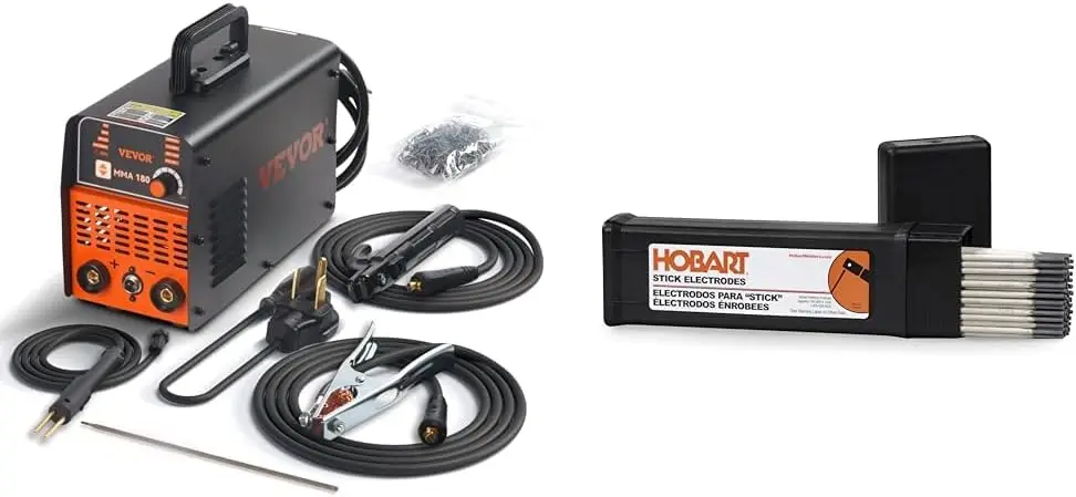 Stick Welder, 180Amp 3 in 1 ARC/Lift Tig & Plastic Welder Machine, 110/220V & Hobart 770466 6013 Stick, 3/32-5lbs