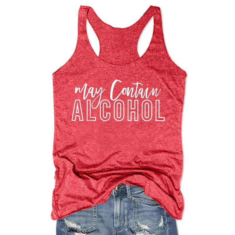 Alcohol Tank Top Women Day Drink Cute Tops Drinking Party Women Clothes Funny Alcohol Clothing Gothic