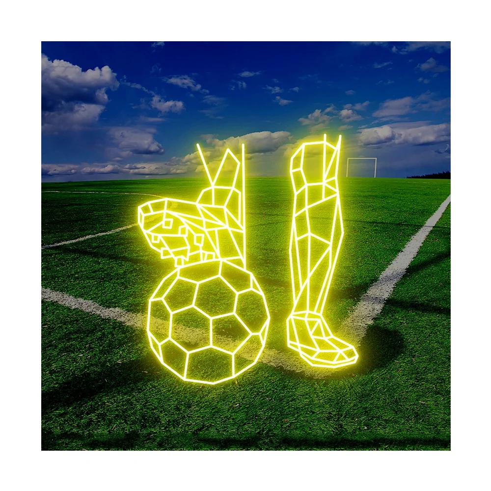 Soccer Neon Sign for Bedroom,Neon Soccer Ball Sign,Soccer Neon Light for Bedroom Birthday Party Home Club Kids Holiday Gifts