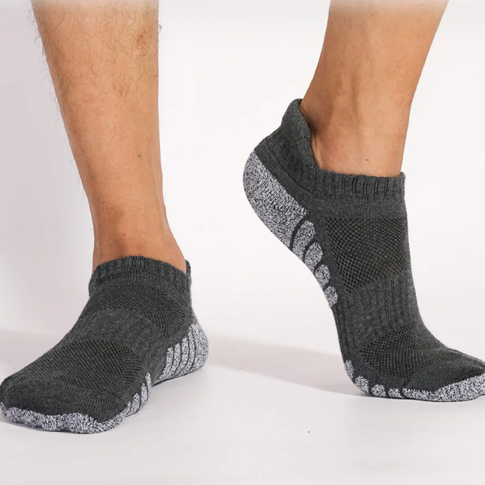 

6 пар спортивных носков для бега, дышащие хлопковые короткие носки до щиколотки, удобные для тренировок, бега, фитнеса, занятий спортом