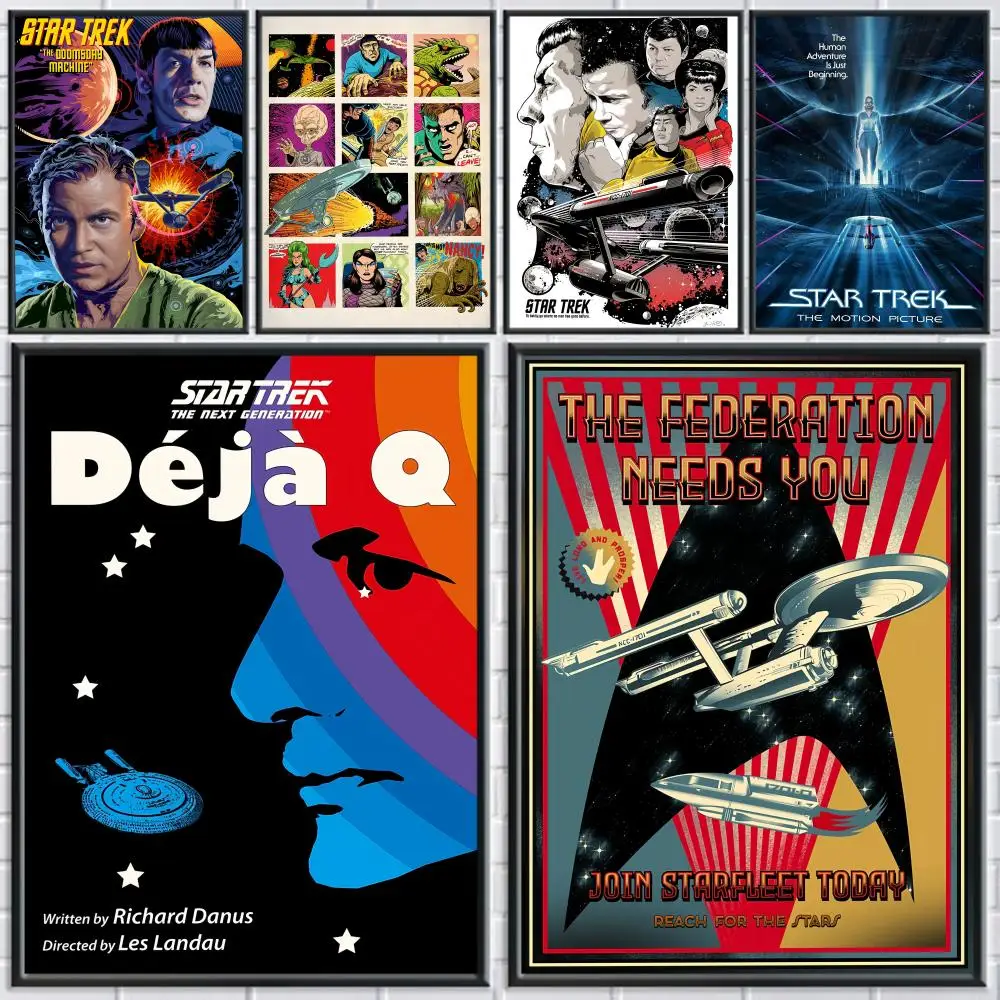 Classic Movie S-Star Trek Poster Home Living Bed Room Bar Hallway Sticky Wall Printing Waterproof Aesthetic Decor