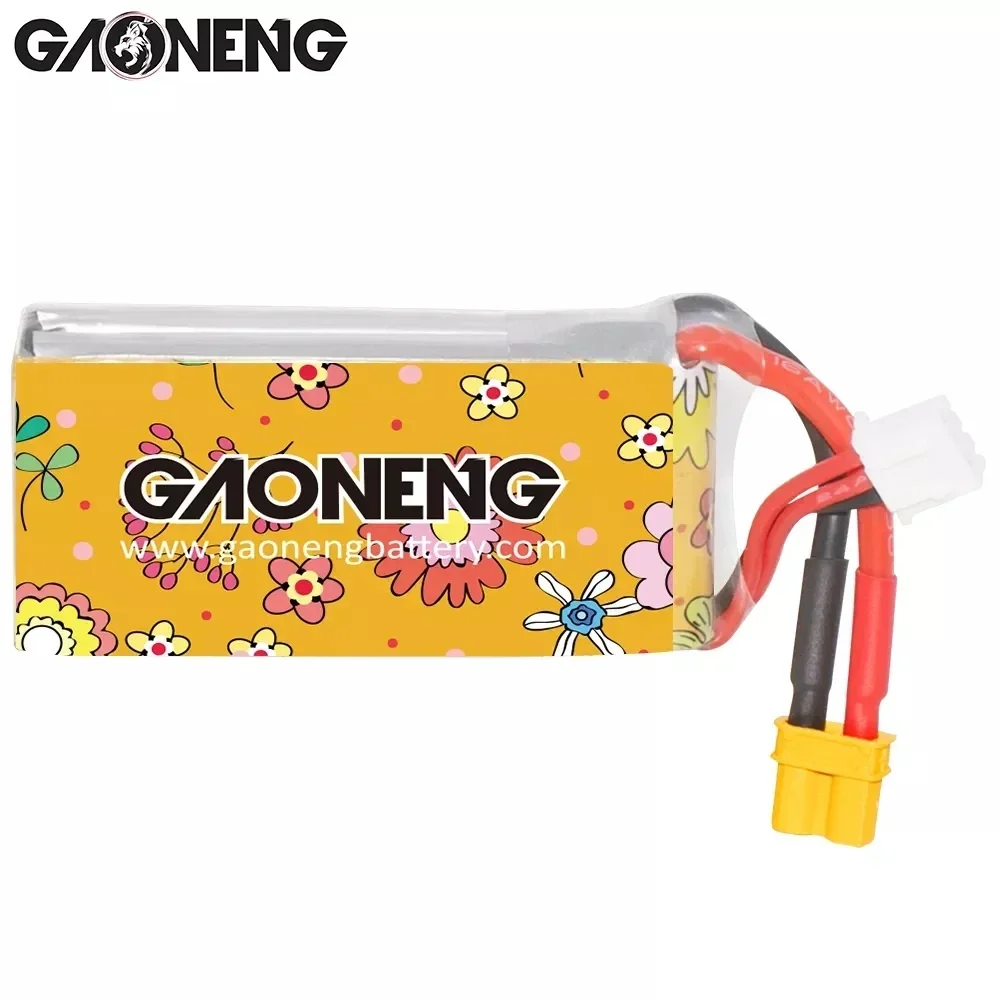 Gaoneng Novo GNB 650mAh 2S 7.6V 3S 11.4V 4S 15.2V 5S 19.0V 6S 22.8V 120C Lipo Bateria Com Plugue XT30 para RC FPV Racing Drone