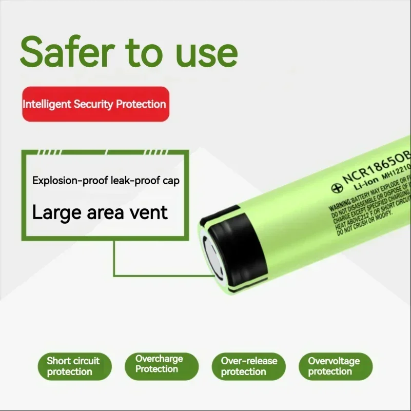 Bateria Recarregável de Lítio-ion NCR18650B 18650 de Alta Capacidade 3.7V 3400mAh para Lanternas, Tochas e Gadgets Eletrônicos Domésticos