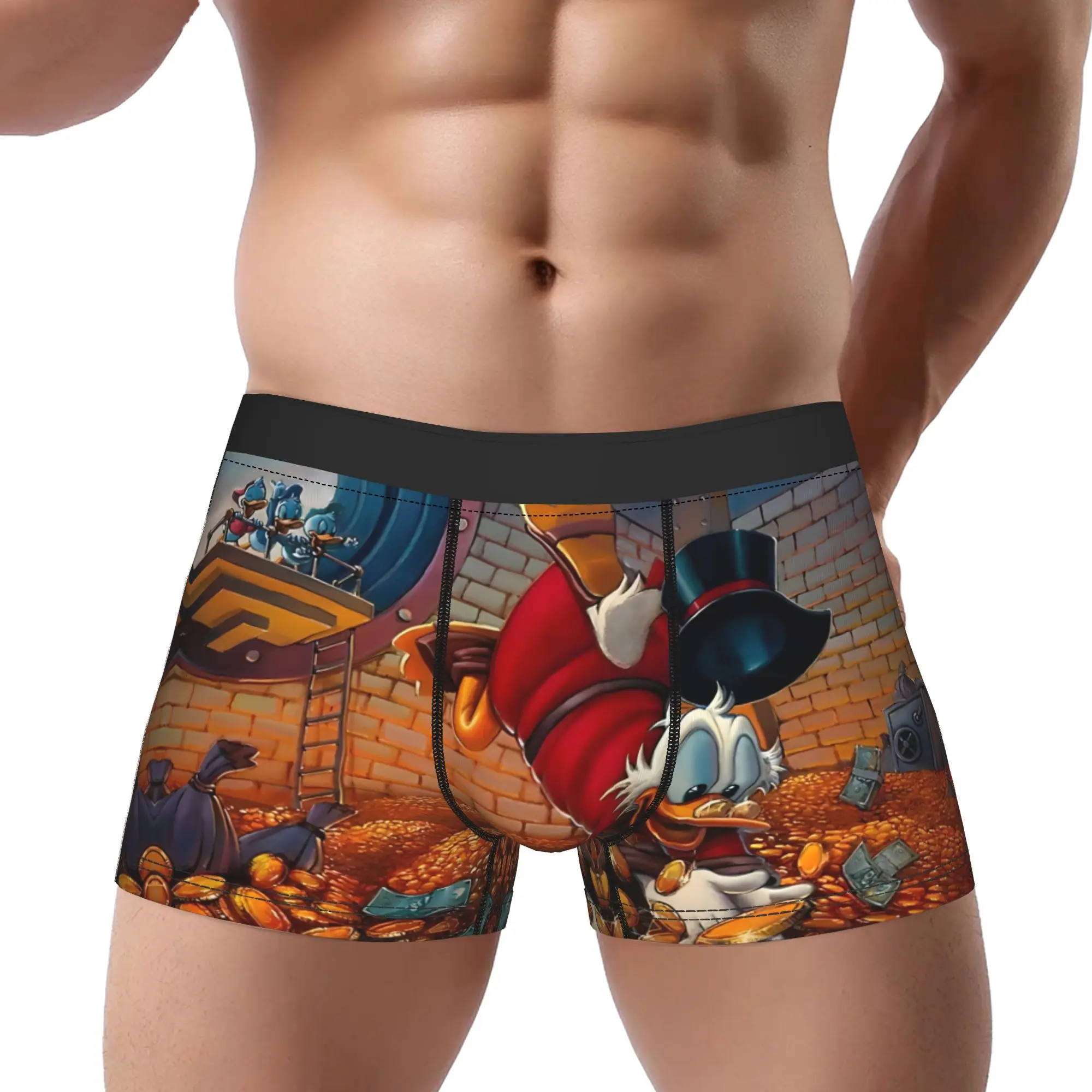 

Scrooge Mcduck 5 боксеров для взрослых 18+, мужские трусы, мужское нижнее белье, сексуальные шорты, боксеры-брифы