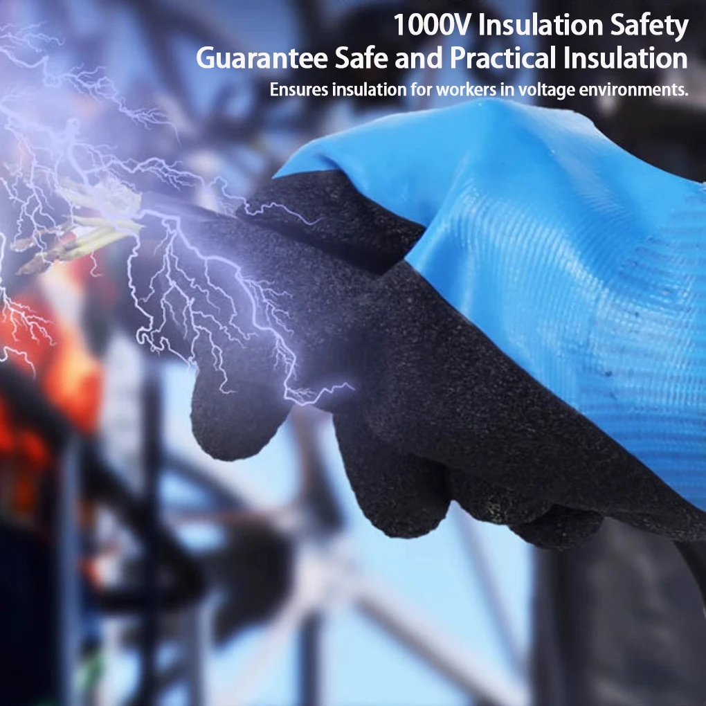 جديد 1 زوج 1000 فولت المطاط شاشة تعمل باللمس قفاز عازل الصناعية سامسونج كهربائي قفازات عازلة تحمل الجهد