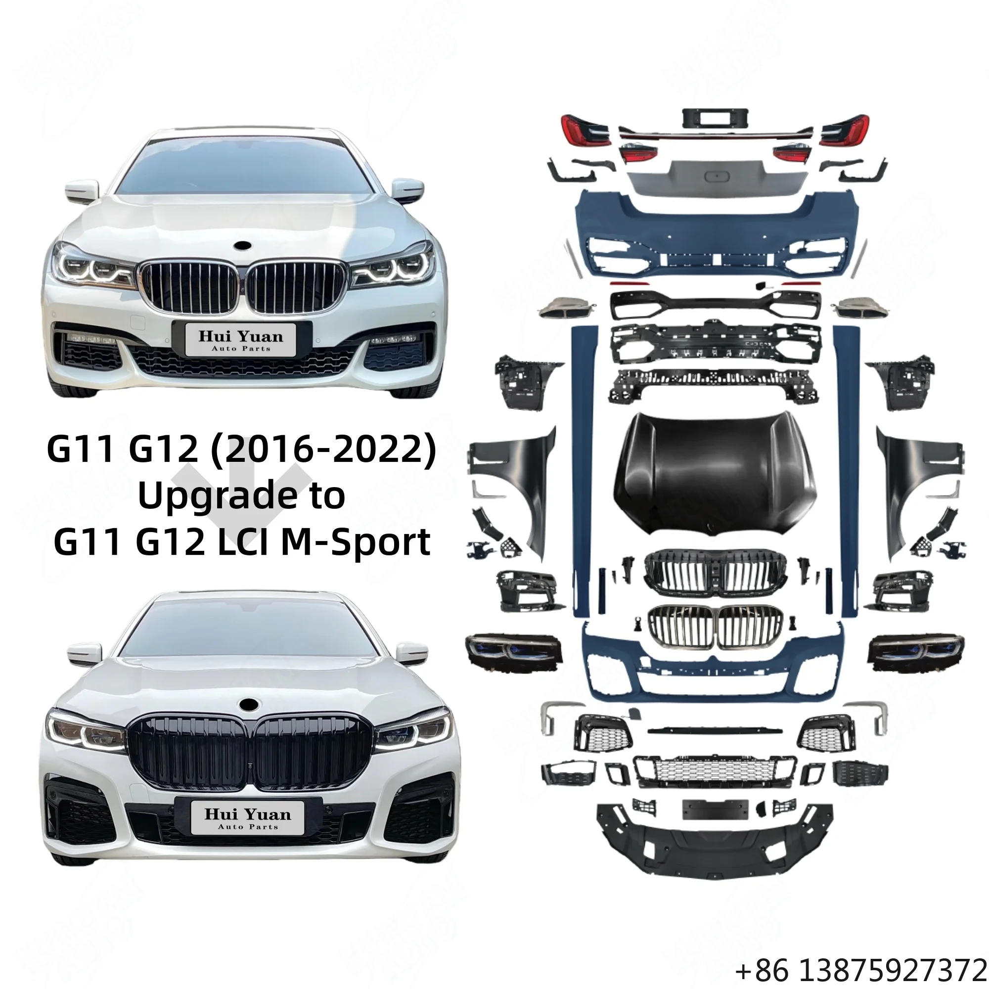 

Комплекты обвесов для BMW 7 серии G11 G12: Новый обвес M-Sport для G11 G12 (передний бампер, капот, крылья, фары, задние фонари)