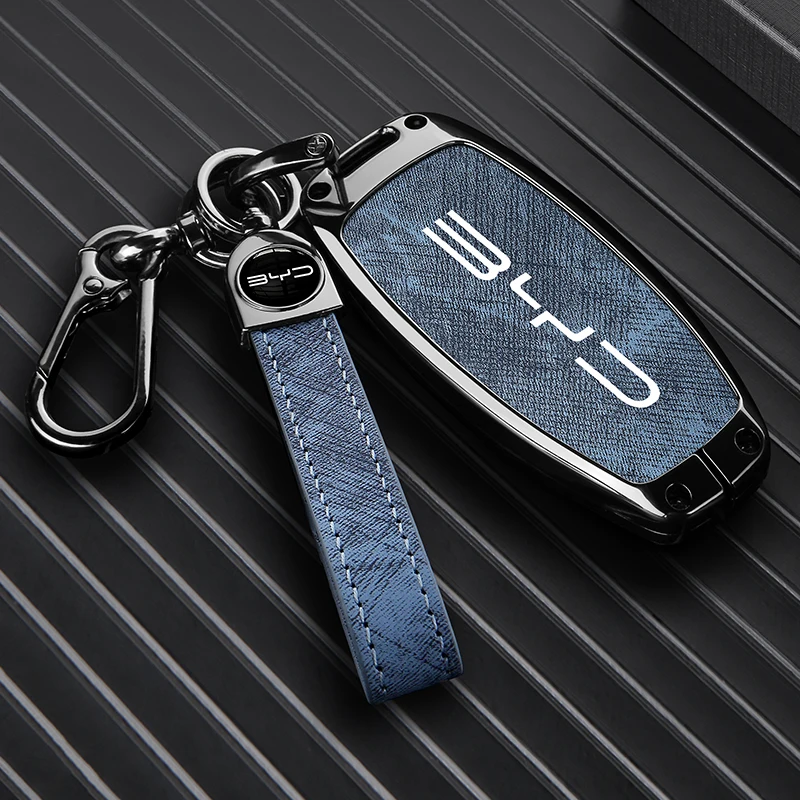 For BYD ATTO 3 Dolphin Sealion 6 Tang EV Qin Plus Sealion 5 Han EV premium full-coverage car key case and keychain accessories