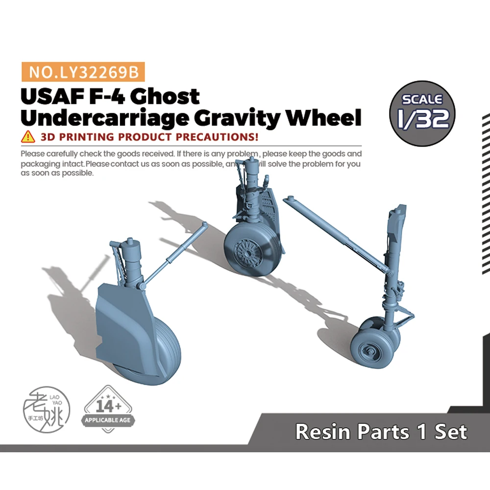 Yao\'s Studio LY269B 1/32 1/48 1/72 Model Upgrade Parts USAF F-4 Ghost Undercarriage For Trumpeter 02369 Gravity Wheel