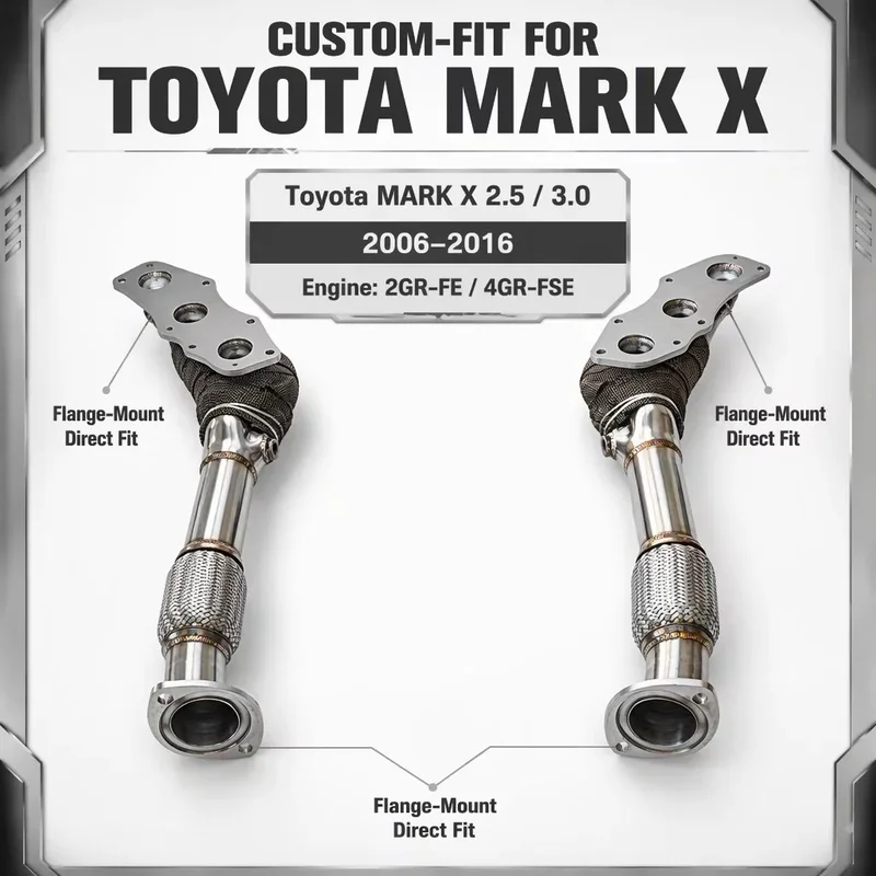 Perfectly Customized Performance Exhaust Manifold Header Specifically Designed for Toyota MARK X 2.5 3.0 2006-2016