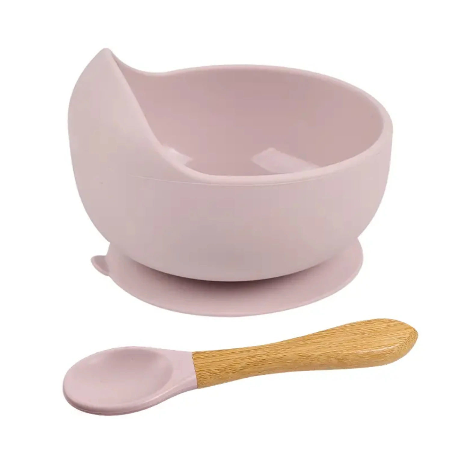 Convenient and Practical Vibrant Silicone Suction Baby Feeding Set - Colorful Soft Essentials for Babies on-the-Go with Spoon -