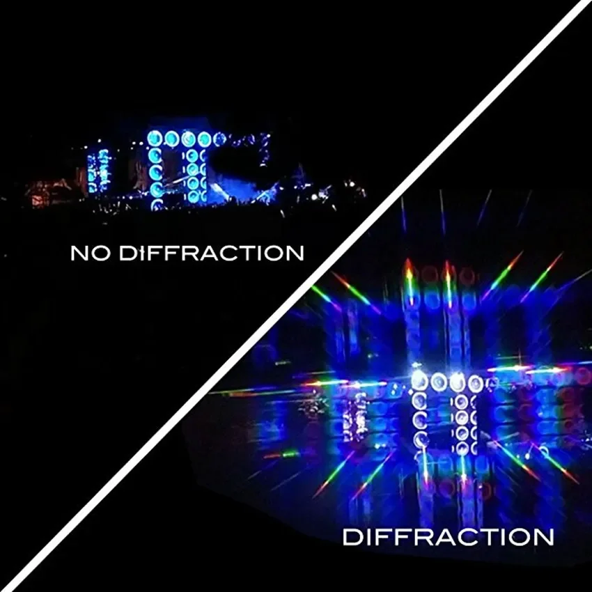 5Pcs Pack กระดาษ13500เส้นเลนส์3D Novelty Diffraction Rainbow ตะแกรงแว่นตาสำหรับดอกไม้ไฟ EDM เลเซอร์แสดง & Rave ปริซึม