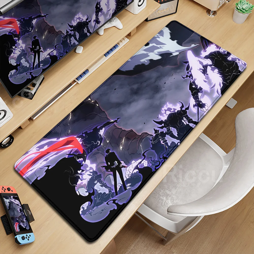 Large Mice Mat Anime Solo Leveling Gaming Accessories Rubber Mausepad 40x90cm Keyboard Mice Deskmat Computer Decoration Mousepad