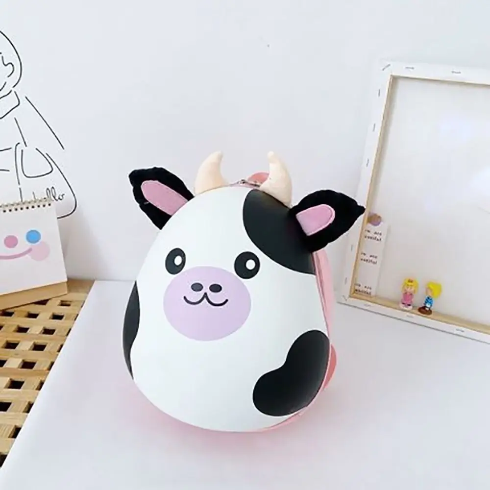

New Polyester Eggshell Bag Cute Cartoon Kids Backpack Zipper Fashion Animal Backpack