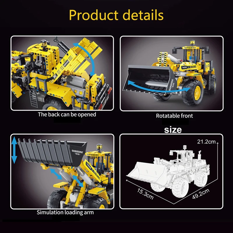 Technical Car Excavator APP Remote Control Moter Power MOC Bricks Building Blocks Engineering Truck Boys Toys Gift For Childrens