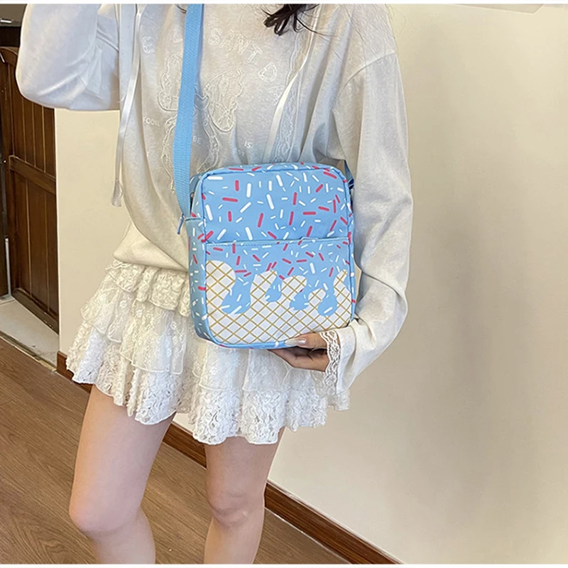 Schülerrucksack, Ice Cream Korean Teenage Girls Sweet Cute Schultasche, leichte, geräumige College-Tasche, Tagesrucksack mit großem Fassungsvermögen – Detail 32