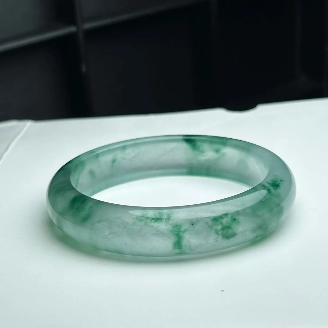 Certified Jade Bangles Women Healing Gemstone Fine Jewelry Genuine Myanmar Jadeite Ice Floating Burma Jade Bangle Bracelets