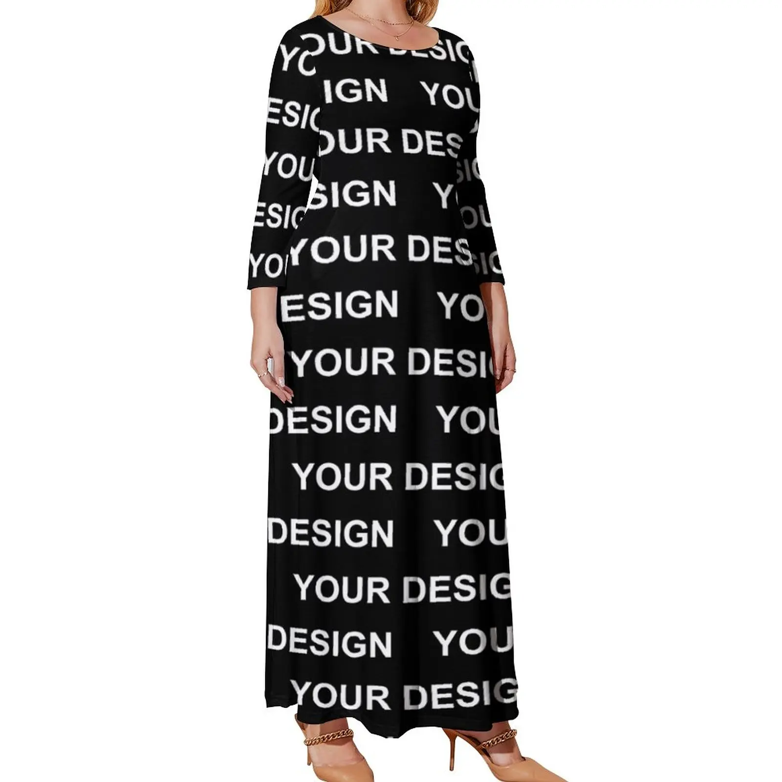 Add Design Customized Dress Custom Made Your Image Party Maxi Dress Daily Street Wear Print Boho Beach Long Dresses Plus Size