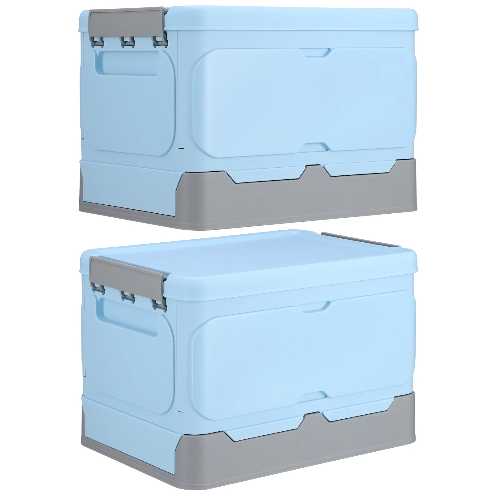

2 pcs Foldable Storage Box Collapsible Organizer Bins Thick Material Space Saving Home Travel Use Clothes Toys Books Storage