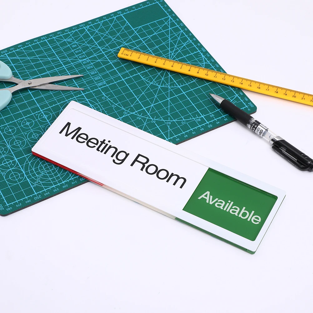 

2pcs Acrylic Meeting Sliding Indicator Privacy Conference In Use Available Office Door Status Strong Adhesive Wall Decor