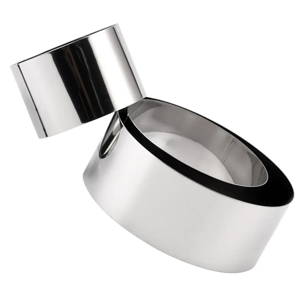 

3Pcs Stainless Steel Cake Ring Mold Set for Baking Mousse Cakes Cookies Easy to Use Store Mini Cake Rings Ring Mold